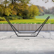 Hammock Stand for Garden or Patio with Adjustable Height and Strong Steel Frame Black Outsunny