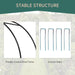 Black Metal Garden Arch With Double Gates for Climbing Plants and Weddings by Outsunny