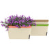 Set of 3 Self Watering Rectangular Planters 27cm with Water Level Window by Outsunny