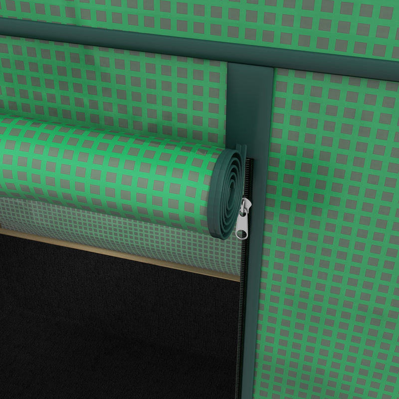 Raised Wooden Planter Box with Greenhouse Cover Ideal for Growing Vegetables and Herbs Natural