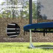 SPORTNOW 6ft Trampoline with Safety Enclosure Net, Steel Frame Outdoor Trampoline, with Edge, Safety Cover AOSOM