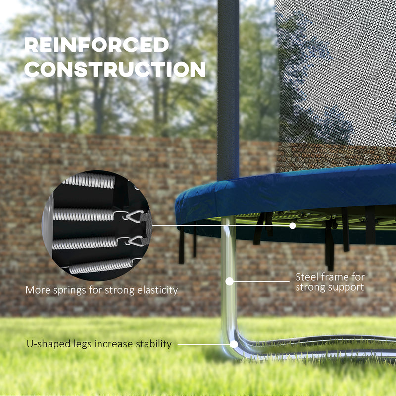 SPORTNOW 6ft Trampoline with Safety Enclosure Net, Steel Frame Outdoor Trampoline, with Edge, Safety Cover AOSOM
