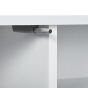 Wall Mounted TV Unit with Storage Shelves and Cable Management for TVs up to 60 Inch White