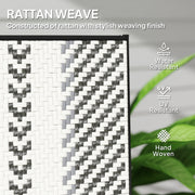 Grey Rattan Folding Garden Chairs Set of 2 with 5 Position Backrest by Outsunny