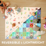 Foldable Reversible Foam Baby Play Mat Soft and Cushioned for Crawling Toddlers Grey AOSOM