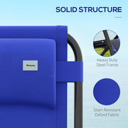 Blue Zero Gravity Outdoor Recliner Chair with Padded Seat, Cup Holder and Headrest by Outsunny