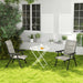 Set of Two Folding Outdoor Chairs Black and Grey Lightweight and Portable by Outsunny
