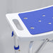 White Adjustable Aluminium Shower and Bath Stool 44-51.5 cm by HOMCOM
