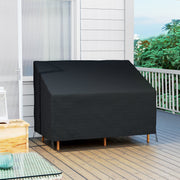 Black Waterproof 2 Seater Garden Sofa Cover 600D Oxford Fabric by Outsunny