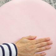 Velvet Storage Ottoman with Hidden Compartment for Bedroom or Living Room Pink AOSOM