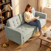 3 Seater Sofa with Hidden Storage for Small Living Rooms Light Grey AOSOM