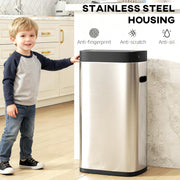 50L Grey Automatic Sensor Bin with Manual Override Ideal for Kitchen or Bedroom