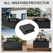 Black Waterproof Garden Furniture Cover 600D Oxford for Rattan Sofa Set 275L x 205W cm by Outsunny