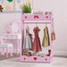 Kids Clothes Rail with 2 Storage Shelves for Ages 3-8 in Hot Pink by AIYAPLAY