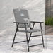 Set of Four Grey Folding Rattan Garden Chairs Lightweight and Durable by Outsunny
