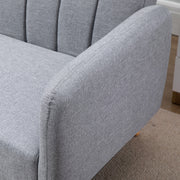 Light Grey Three Seater Sofa Bed with Split Back by HOMCOM