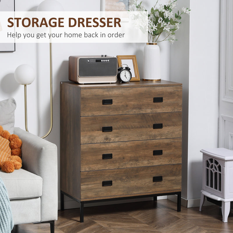 Bedroom Storage Set with Chest and Bedside Table for Organised Clothes and Essentials Coffee