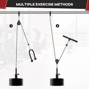 Cable Machine Pulley System with DIY Loading Weight Pin for Lat Pulldown by SPORTNOW AOSOM