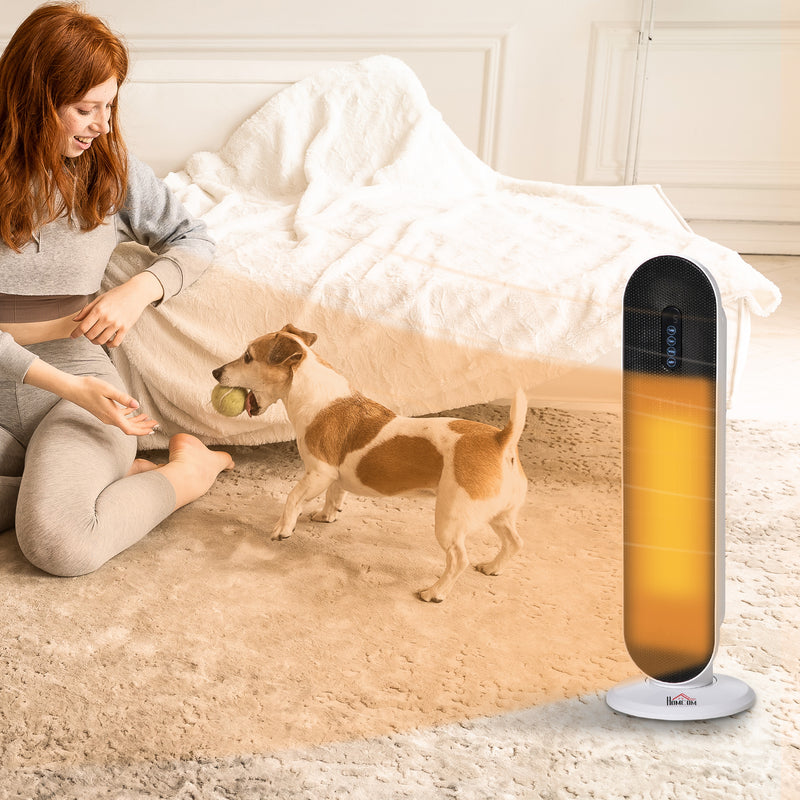 Electric Heater with Thermostat and Remote for Fast Even Heating in Small Rooms