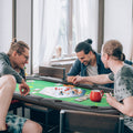 10 Player Foldable Poker Table Top With Cup Holders And Carry Bag For Game Nights Green AOSOM