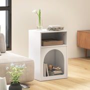 Bedside Table with Open Storage for Small Bedrooms Slim Space Saving Design White Homcom
