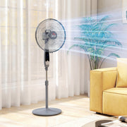 Pedestal Fan with Remote Control and Adjustable Height for Home or Office Grey AOSOM