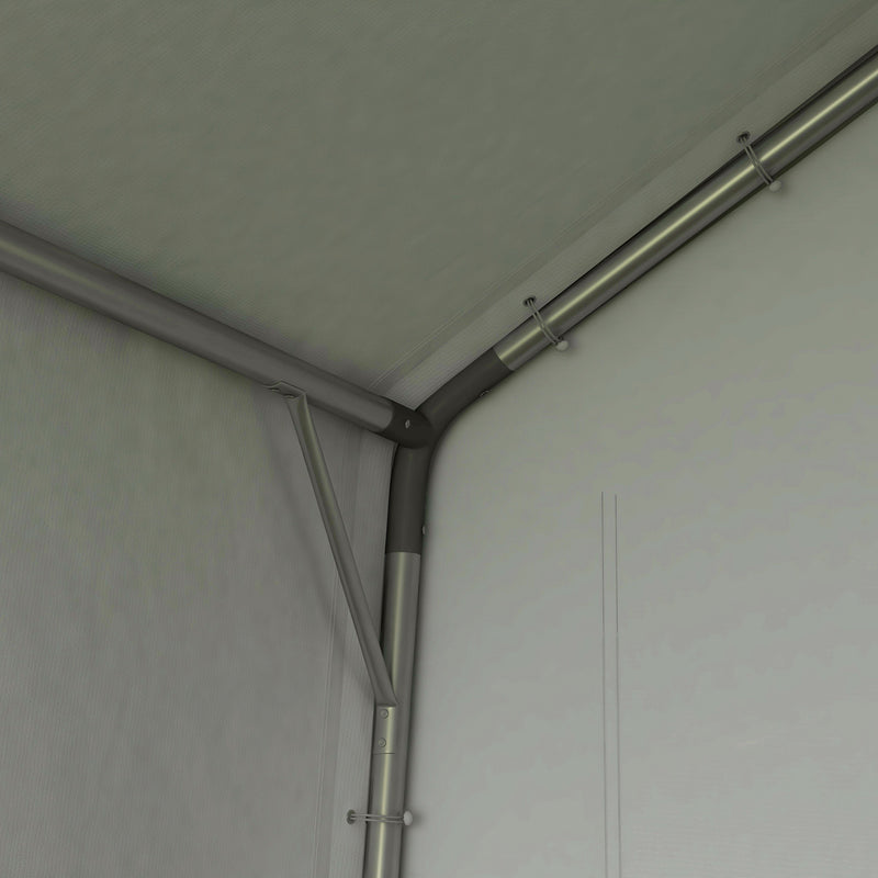 Dark Grey 3.6 x 2.1m Portable Outdoor Shed with Window by Outsunny