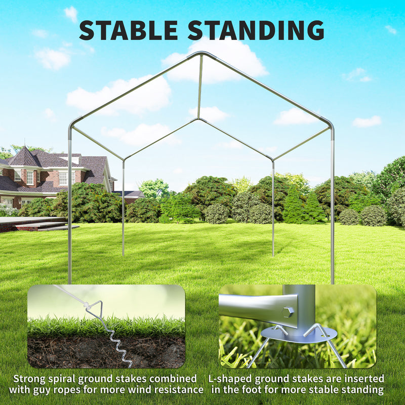 3x3m Gazebo Marquee for All Weather Outdoor Gatherings with Windows and Zipped Doors, Beige