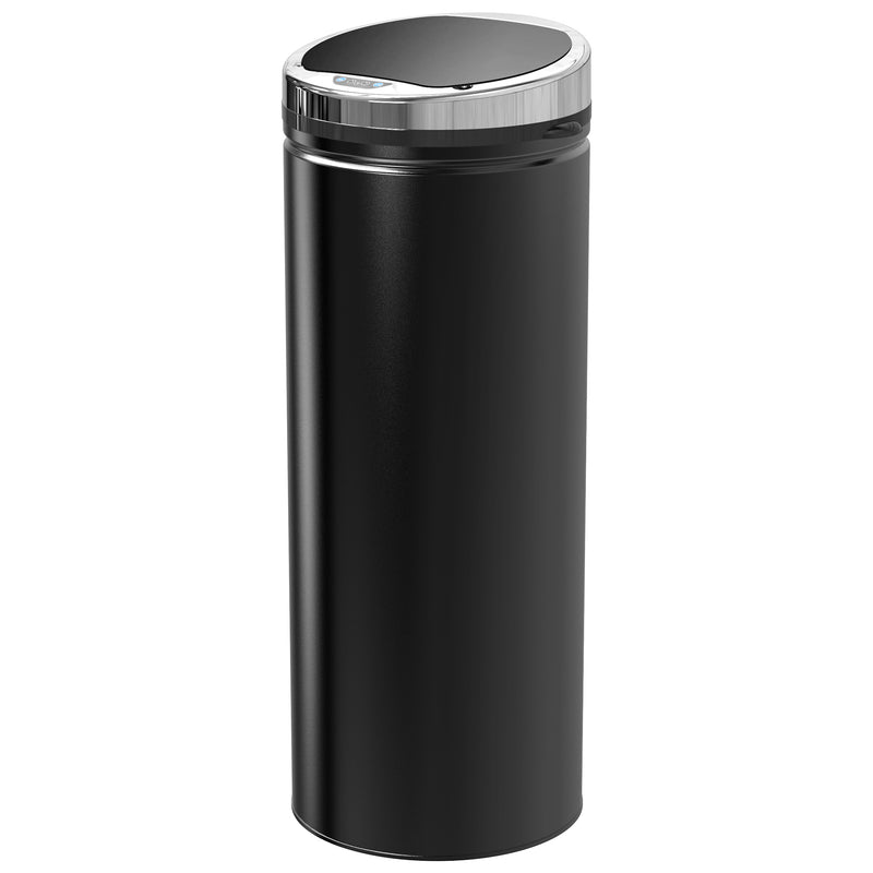 Sensor Kitchen Bin 50L Touch Free with Soft Close Lid for Cleaner Waste Disposal Black Homcom