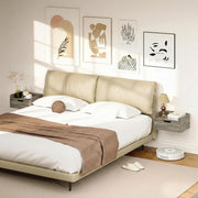 Floating Bedside Tables Set of 2 with Drawer and Shelf for Space Saving Bedroom Storage Grey AOSOM