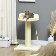 Cat Tree Tower with Sisal Scratching Post and Rest Platforms for Indoor Cats Cream