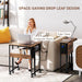 Industrial Drop Leaf Writing Desk 63 cm Space Saving Home Office Work Table