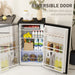 Black 91L Freestanding Under Counter Fridge with Lock by HOMCOM