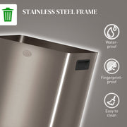 40L Dual Compartment Stainless Steel Bin with Deodoriser Holders Gold Tone by HOMCOM