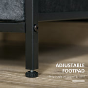 Set of 2 Bedside Tables with Fabric Drawers for Bedroom or Lounge Storage Rustic Brown