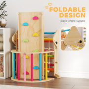 8 in 1 Toddler Climbing Frame with Slide Arch and Ladder for Indoor Play Multicolour AOSOM