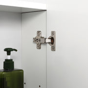 White Wall Mounted Bathroom Mirror Cabinet With Shelves For Toiletries Storage