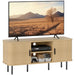 Oak TV Stand Cabinet for TVs up to 55 Inches with Storage Shelves and Cupboard by HOMCOM