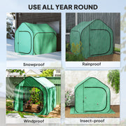 Mini Pop Up Greenhouse 150x148cm for Hassle Free Growing by Outsunny
