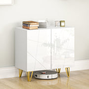 Modern High Gloss Sideboard with Hairpin Legs for Stylish Storage and Display, White