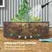 Set of Two Dark Grey Steel Garden Planters 181 x 93cm by Outsunny