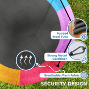 Kids Garden Nest Swing for Up to 4 Children with Adjustable Ropes and Waterproof Seat Multicolour AOSOM