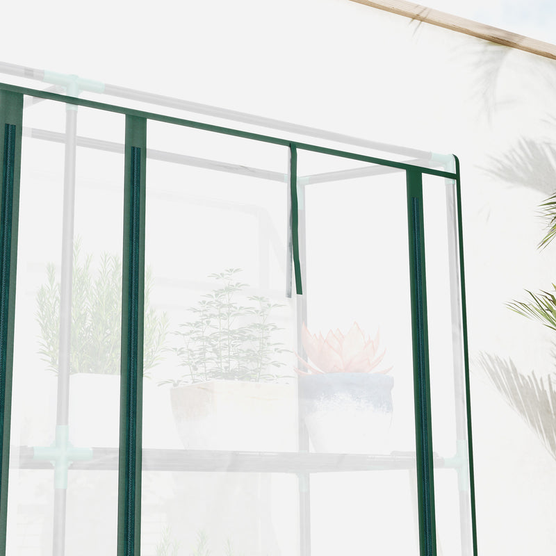 46 x 215cm Nine Shelf Walk In Greenhouse Portable Plant Grow House by Outsunny