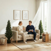 Artificial Cypress Trees Set of 2 for Low Maintenance Front Door Display 120 cm Green Homcom