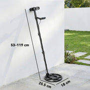 Metal Detector for Outdoor Treasure Hunting with Waterproof Coil and LCD Display Black Orange AOSOM