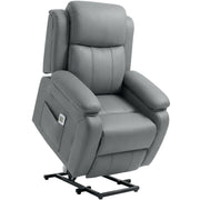 Electric Riser Recliner Chair Grey - front view