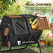 130L Dual Chamber Tumbling Composter for Efficient Waste Recycling by Outsunny