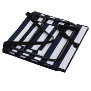 Folding Beach Loungers with Adjustable Backrest and Carry Bag for Outdoor Comfort Blue Outsunny