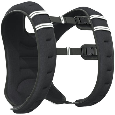 10kg Adjustable Weighted Vest for Running with Reflective Strips and Storage Pocket Black AOSOM