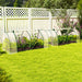Set of 2 Clear Tunnel Greenhouses with Roll-up Door Steel Frame and Plastic Cover by Outsunny